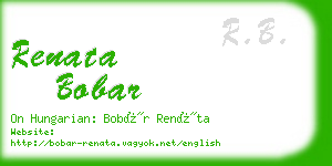 renata bobar business card